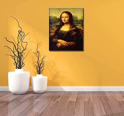 msspart Canvas Prints Wall Art Mona Lisa by by Leonardo DaVinci, The World Classic Paintings Reproductions for Living Room, Office Home Decoration 12"x16"