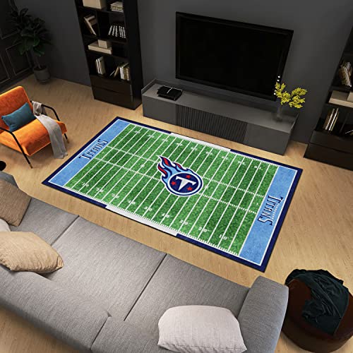 FANMATS 35167 Tennessee Titans 6 ft. x 10 ft. Plush Area Rug