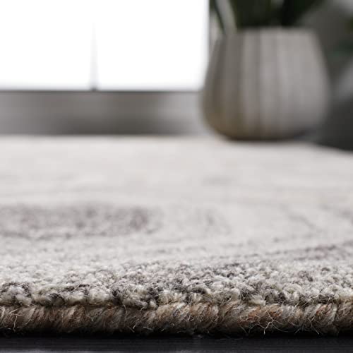 Safavieh Abstract Collection 8' x 10' Natural/Grey ABT902F Handmade Wool Area Rug
