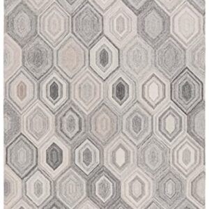 Safavieh Abstract Collection 8' x 10' Natural/Grey ABT902F Handmade Wool Area Rug