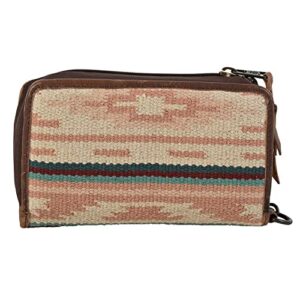 STS Ranchwear Women's Palomino Kacy Organizer | Compact Zipper Wallet with Interior Pockets & Card Slots, Multi-Light Pink Serape, One Size