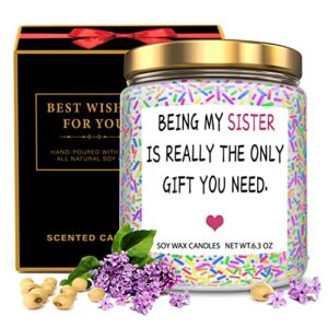 sister gifts birthday candles gifts for sister best friends birthday gifts for women sister gifts from sister thank you gifts for bff bestie clove scented soy candles gifts for her friendship gifts