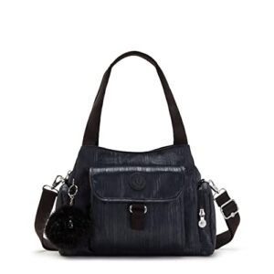 kipling womens women’s felix bag, organize accessories, small adjustable strap, nylon travel shoulder bag, sparkling slate, 12.5 l x 8.5 h 6 d us