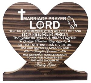 marriage prayer inspirational quote wood plaque, gift wood plaque heart, heart wood sign, lord, help us to remember when we first met, great gift for christian family, ideal bridal shower gift