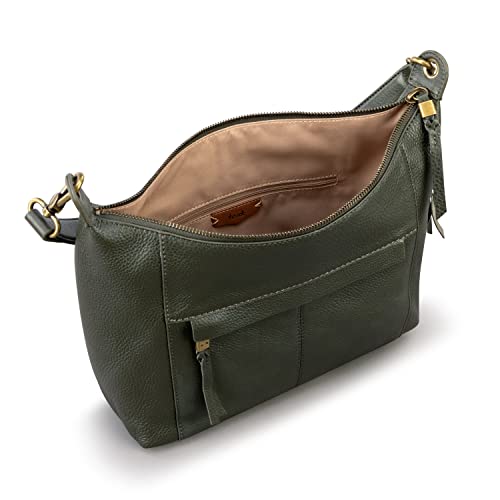 The Sak Womens Alameda Hobo Bag In Leather, Moss, One Size US