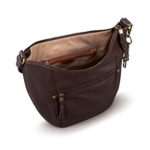 The Sak Womens Leather, & Silhouette, Sequoia Hobo Bag in Leather Soft Slouchy Silhouette Timeless Elevated Design, Mahogany, One Size US