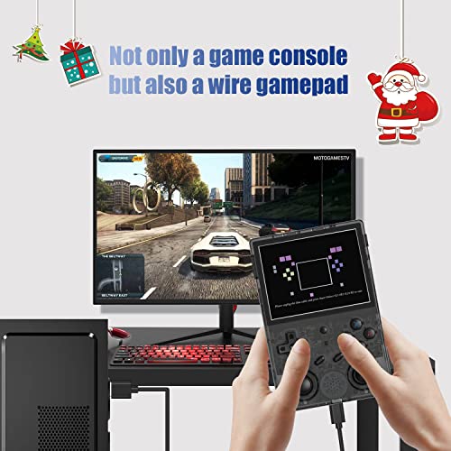 RG353VS Retro Handheld Game Linux System RG3566 3.5 inch IPS Screen,RG353VS with 64G TF Card Pre-Installed 4452 Games Supports 5G WiFi 4.2 Bluetooth Online Fighting,Streaming and HDMI