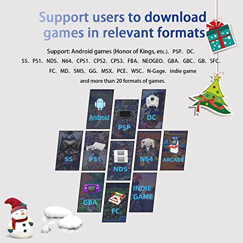 RG353VS Retro Handheld Game Linux System RG3566 3.5 inch IPS Screen,RG353VS with 64G TF Card Pre-Installed 4452 Games Supports 5G WiFi 4.2 Bluetooth Online Fighting,Streaming and HDMI