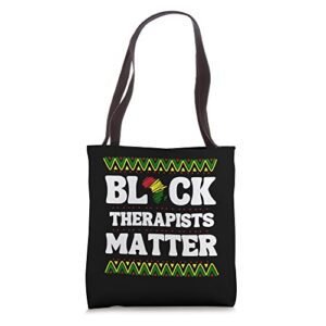 black therapists matter african american black history month tote bag