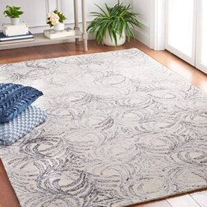 safavieh jardin collection 8′ x 10′ ivory/grey jar728f handmade contemporary wool blend area rug