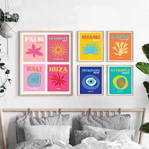 Woonkit 12 set Preppy Room Decor, Posters for Room Aesthetic, Trendy College Dorm Wall Decor, Cute Bedroom Office Living Room Home Wall Art Prints, Travel Pictures, Collage Kit Coconut Teen Girl Kawaii Stuff (A - PREPPY TRAVEL)
