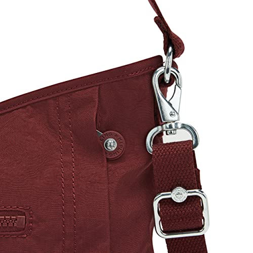 Kipling Women's Belammie Handbag, Organize Accessories, Spacious Interior, Removable Shoulder Strap, Nylon Travel Bag, Intense Maroon B