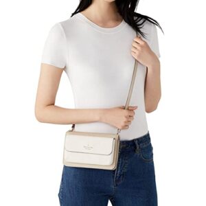 kate spade handbag for women Leila small flap crossbody bag, Light sand