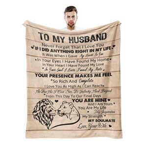 husband gifts blanket 60″x50″, husband birthday gift, husband gifts from wife, husband gifts ideas for christmas valentine’s day father’s day wedding anniversary, mens gifts for husband throw blankets