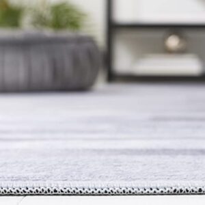 Safavieh Faux Hide Collection Machine Washable Slip Resistant 3' x 5' Light Grey/Grey FAH516F Rustic Lodge Modern Glam Bedroom Living Room Area Rug