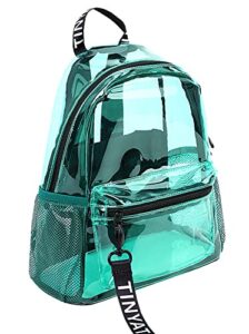 tellrain clear backpack purse for women large capacity heavy duty transparent backpacks fashion pvc beach bag bookbags