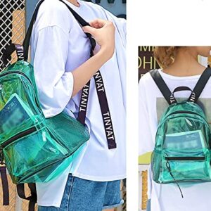 Tellrain Clear Backpack Purse for Women Large Capacity Heavy Duty Transparent Backpacks Fashion PVC Beach Bag Bookbags