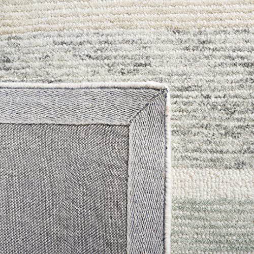 Safavieh Micro-Loop Collection 8' x 10' Ivory/Grey MLP954A Handmade Contemporary Wool Area Rug