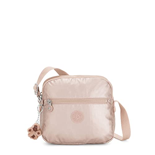 Kipling Keefe Metallic Crossbody Bag Quartz Metallic