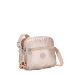 Kipling Keefe Metallic Crossbody Bag Quartz Metallic