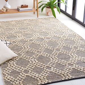 safavieh natural fiber collection 5′ x 8′ blush/black nf383a flat weave farmhouse geometric jute area rug