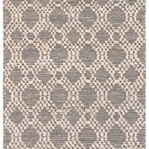 Safavieh Natural Fiber Collection 5' x 8' Blush/Black NF383A Flat Weave Farmhouse Geometric Jute Area Rug