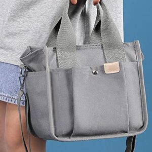 Women Canvas Tote Bag Classic Small Square Crossbody Bag Shoulder Bag for Work School