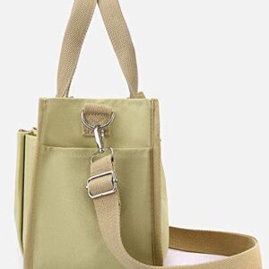 Women Canvas Tote Bag Classic Small Square Crossbody Bag Shoulder Bag for Work School