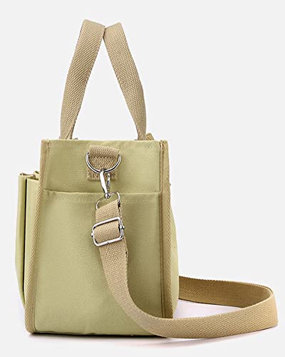 Women Canvas Tote Bag Classic Small Square Crossbody Bag Shoulder Bag for Work School