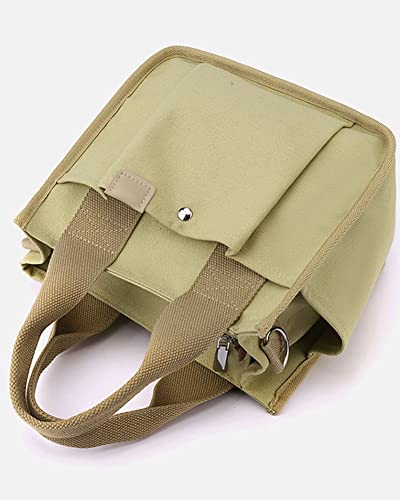 Women Canvas Tote Bag Classic Small Square Crossbody Bag Shoulder Bag for Work School