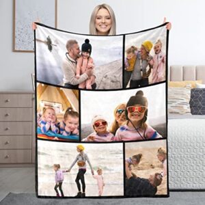 custom blanket with photo text personalized throw blanket personalized gift flannel blanket birthday halloween christmas customized picture blanket for mother baby father adult friends lovers pets