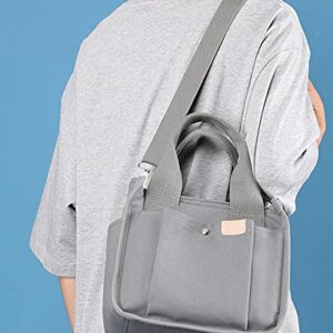 Women Canvas Tote Bag Classic Small Square Crossbody Bag Satchel Shoulder Bag Hobo Bag for Work School Travel