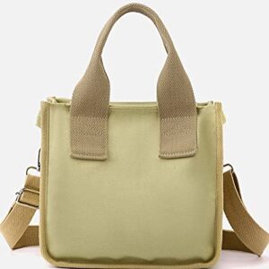 Women Canvas Tote Bag Classic Small Square Crossbody Bag Satchel Shoulder Bag Hobo Bag for Work School Travel