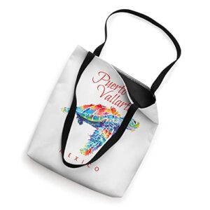 Puerto Vallarta Mexico Watercolor Sea Turtle Tote Bag