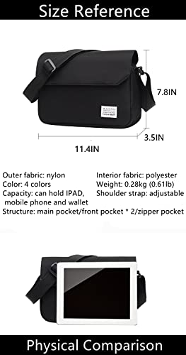 JBB Messenger Bag for Men Women Nylon Satchel Crossbody Bags Casual ShoulderBags Lightweight Purse