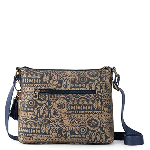 Sakroots Womens Artist Circle Crossbody in Coated Canvas, Multifunctional Purse With Adjustable Strap & Zipper P Cross Body Handbag, Bronze Batik World, One Size US