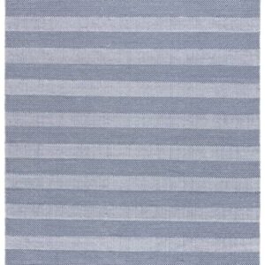 Safavieh Striped Kilim Collection 6' x 9' Ivory/Blue STK802M Flat Weave Cotton Area Rug