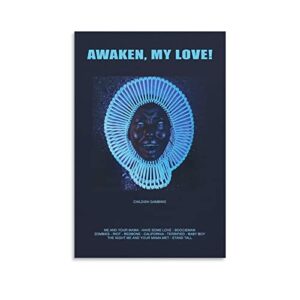 yilin childish gambino poster awaken my love album music poster canvas art and wall art modern family bedroom office dorm decor gift 12x18inch(30x45cm)