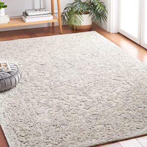 martha stewart collection by safavieh 8′ x 10′ ivory/charcoal msr3532h handmade contemporary wool area rug