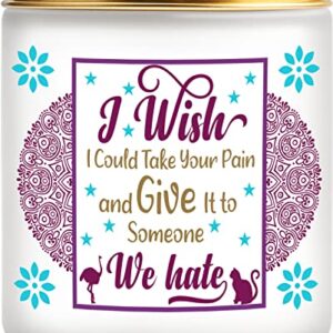 Warming Gifts for Patients, Get Well Soon Gifts for Women Men, Take Your Pain Scented Soy Candle, Feel Better, After Surgery Gifts for Him, Her, Friends, Lavender Scented Candles