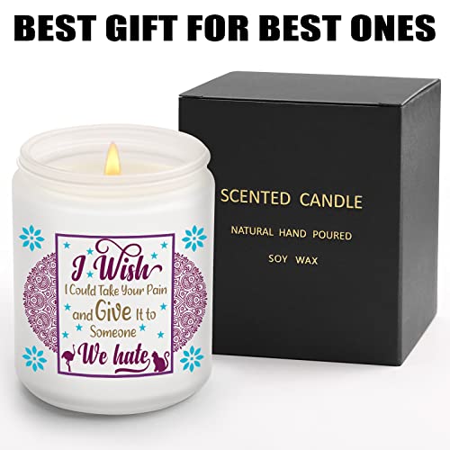 Warming Gifts for Patients, Get Well Soon Gifts for Women Men, Take Your Pain Scented Soy Candle, Feel Better, After Surgery Gifts for Him, Her, Friends, Lavender Scented Candles