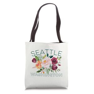 seattle washington rose lovers gardeners women girls tote bag