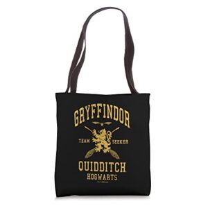 deathly hallows 2 gryffindor quidditch team seeker jersey tote bag