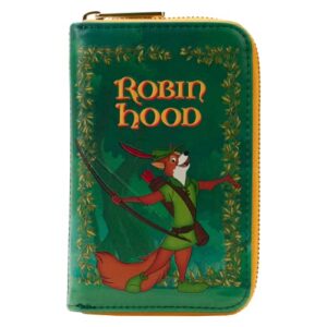loungefly disney robin hood book zip around wallet