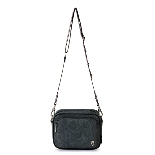 Sakroots Womens Westwood Crossbody in Repreve EcoTwill, Black Spirit Desert, One Size US