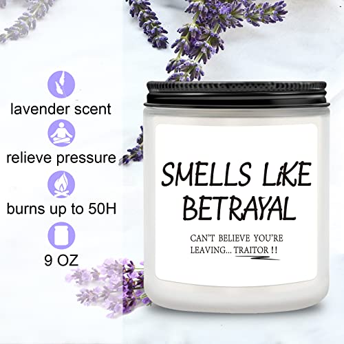 Lovearth Funny Going Away Gift for Coworker, Best Friend Moving, Coworker Leaving Gifts for Women, Men - New Job, Promotion Gift, Farewell, Goodbye Gifts for Coworkers, Boss, Lavender Scented Candles