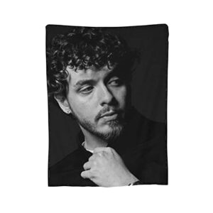 DOTZRLT Jack Rapper Harlow Singer Blanket Printed Flannel Blanket Home Decor Soft Comfortable Warm Throw Blankets 80"x60"