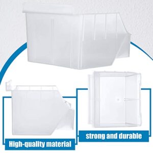 Plastic Slatwall Storage Bins Clear Hanging Stacking Containers Small Stackable Storage Bins for PVC Slatwall Accessories for Hardware Tool Storage Organizing(10 Pieces)