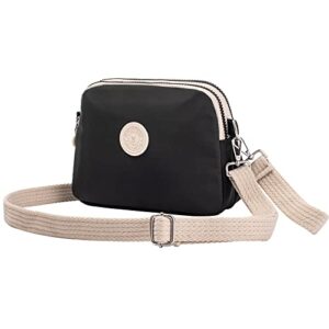katloo cross body bag clutch purses for women designer handbags ladies wrist wallets small satchel with canvas shoulder/wrist strap (black)