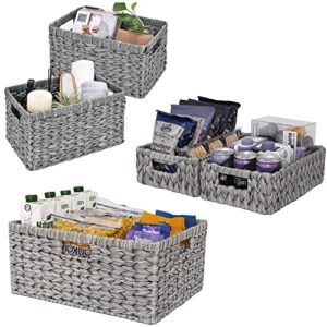 granny says bundle of 3 sets wicker storage baskets for organizing pantry